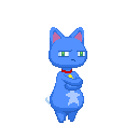 A small cat-like character yelling.